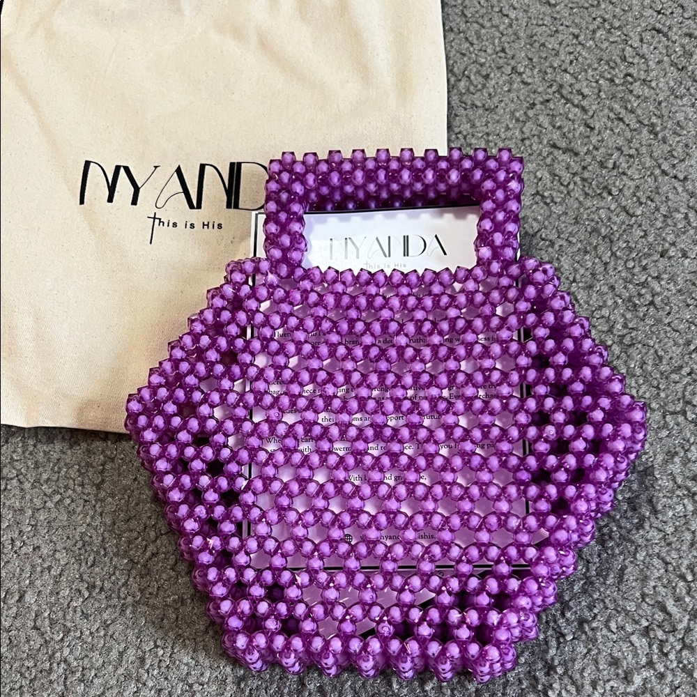 Purple Beaded Clutch